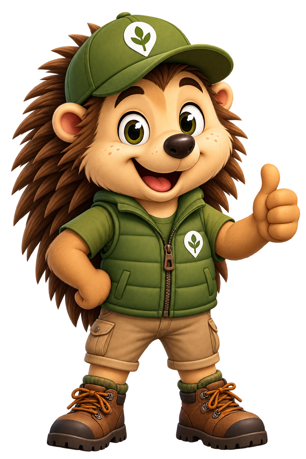 Plotto mascot — a friendly hedgehog guide